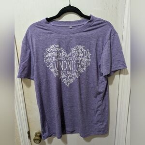 Purple Graphic Short Sleeve T-Shirt Size Large